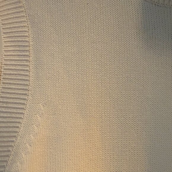 French Connection Cotton Knit Vest 🤍 | Size XL | Neutral Cream - Picture 3 of 5